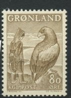 Greenland 1957 80o Girl And Eagle Issue #44  MNH - Nuevos