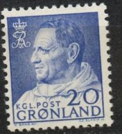 Greenland 1963 20o Frederick IX Issue #53  MNH - Nuevos