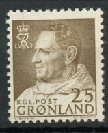 Greenland 1963 25o Frederick IX Issue #54  MNH - Unused Stamps