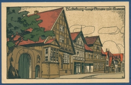 Bückeburg Altstadt Lange Straße Mit Museum, Gelaufen 1939 (AK456) - Bückeburg