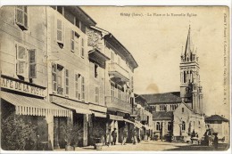 Carte Postale Ancienne Vinay - La Place Et La Nouvelle Eglise - Vinay