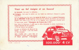 Buvard (format 135 X 210mm)  - B1748 à 1749 - Promotion Automobile Renault 4CV - (non Utilisé) - Banca & Assicurazione