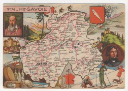 74 - Cartes De Géographie        Hte-Savoie   Par J.P. Pinchon - Andere Illustrators