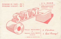 Buvard (format 135 X 210mm)  - B1747 - S.A.M -67 - Strasbourg - (non  Utilisé-Pli)-Envoi Gratuit Pour La France - B