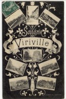 Carte Postale Ancienne Fantaisie Viriville -Souvenir De - Multivues - Viriville