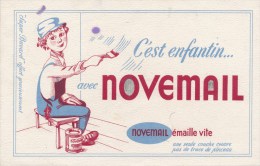 Buvard (format 135 X 210mm)  - B1754 -Novemail  - (utilisé )-Envoi Gratuit Pour La France - Peintures