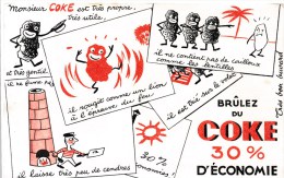 Buvard (format 135 X 210mm)  - B1758 à B1760 - Promotion Coke - (non Utilisé ) - Cachet Gaz De France Nancy Au Verso - C