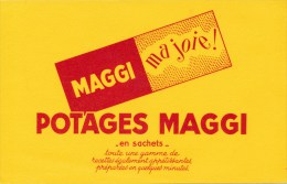 Vieux Papiers -Buvard (format 135 X 210mm) - R2 - Potages MAGGI ( Non Utilisé)-Envoi Gratuit - Soep En Saus