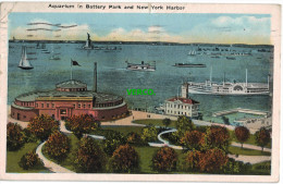 Carte Postale Ancienne De NEW YORK CITY – AQUARIUM IN BATTERY PARK AND NEW YORK HARBOR - Manhattan