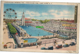 Carte Postale Ancienne De NEW YORK CITY – STEEPLECHASE SWIMMING POOL – STEEPLECHASE PARK - Brooklyn