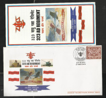 INDIA, 2010, ARMY POSTAL SERVICE COVER, 323 AD Regiment, Silver Jubilee, Military, Militaria+ Brochure - Cartas & Documentos