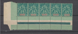 Yvert 4 ** Neuf Sans Charnière MNH Bande De 5 Exemplaires - Unused Stamps