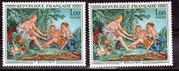 France 1652 Variété Corps Orange Vif  Et Normal Boucher Tableau Neuf ** TB MNH Sin Charnela - Unused Stamps