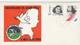 FREE NETHERLANDS FROM WW2, SPECIAL COVER, 1980, NETHERLANDS - Brieven En Documenten