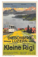 LUZERN LUCERNE (Suisse) Carte Illustrée Funiculaire Rigi - Lucerne