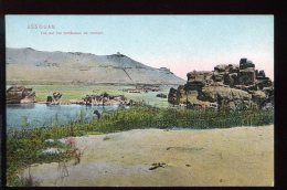 CPA Non écrite Egypte ASSOUAN Vue Sur Les Tombeaux De Rochers - Assouan