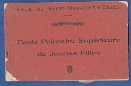 Album Ancien De 10 Clichés - SAINT MAUR Des FOSSéS - Ecole Primaire Supérieure De Jeunes Filles - TOP RARE - Albums & Verzamelingen