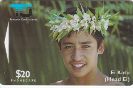 Cook Islands, COK4, $20, Ei Katu- Tiare Maori, Mint, 2 Scans. - Islas Cook