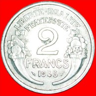 * CORNUCOPIAS: FRANCE ★ 2 FRANCS 1945! UNCOMMON YEAR! LOW START ★ NO RESERVE! - 2 Francs