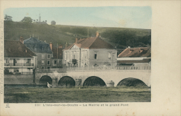 25 L'ISLE SUR LE DOUBS / La Mairie Et Le Grand Pont / CARTE COULEUR - Isle Sur Le Doubs