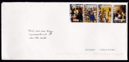 Netherlands: Cover, 2006, 4 Charity Stamps, Christmas, Painting, Religious Art, Birth Of Christ (traces Of Use) - Lettres & Documents