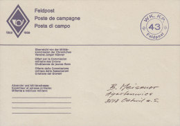 SCHWEIZ Militärbrief Feldpost, Stempel: + WK.KP.+ Feldpost 43, Um 1989 - Oblitérations