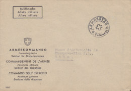 SCHWEIZ  Militärsache Des Armeekommandos Generaladjudantur, Stempel: Armeestab Feldpost (um 1944) - Postmarks