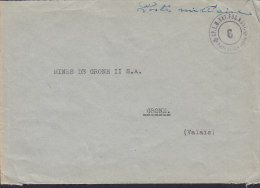 SCHWEIZ  Militärsache, Stempel: CP.E.M.BAT.FUS.MONT. -6- Poste De Campagne (8.I.45) - Postmarks