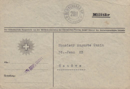 SCHWEIZ  Militärsache, FELDPOST, Bew.Kp.2011, Stempel: +BEWACHUNGS KP.+ -2011- Feldpost (um 1944) - Oblitérations