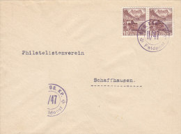 SCHWEIZ  Militärsache, Stempel: +GEB.FÜS.KP.+ -II/47- Feldpost, Auf 2x CH 363 By (um 1944) - Documenti