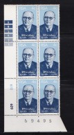 SOUTH AFRICA, 1974, MNH Control Block Of 6, D.F. Malan, M 442 - Unused Stamps