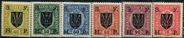 PS2059 Western Ukraine 1919 In Upper Austria Stamp Surcharged 6v MLH - Ongebruikt