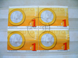Portugal 2002 - Euro Coin - Scott 2461 X4 = 5 $ - Used Stamps