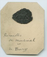 CACHET HISTORIQUE EN CIRE  - Sigillographie - 030 Familles De Montréal Et De Boiry - Stempel & Siegel