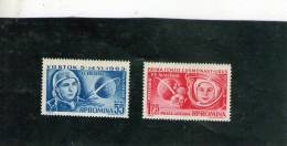 1963 - Secomd Voal Spatial Michel No 2171/2172 Et Yv No Aeriens 175/176 - Unused Stamps