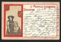 D' ALSACE - LORRAINE Souvenir Bahnpost ZUG 510 Lörrach 1902 - Loerrach