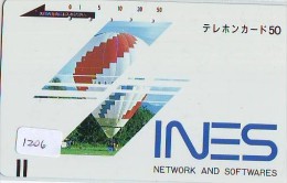 Telecarte  JAPON * Sport * MONTGOLFIERE (1206)  FRONT BAR 110-566 * Hot Air Balloon * Ballon PHONECARD JAPAN * - Sport