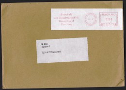 Netherlands: Cover, 1997, Meter Cancel, German Embassy In The Hague, Diplomacy, Germany (traces Of Use) - Covers & Documents