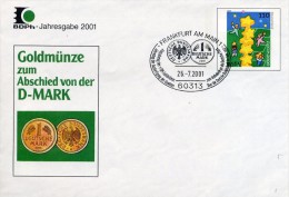 ALLEMAGNE FEDERALE 2001 - LETTRE ENTIER POSTAL EUROPA 2001 -D -MARK - Umschläge - Gebraucht