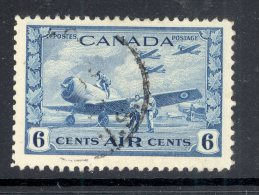 CANADA, 1942 6c Air VFU With Cds, Fine Centered, Cat £13 - Unused Stamps