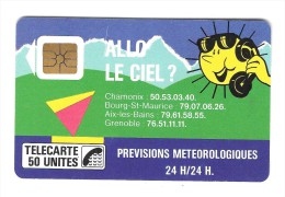 Télécarte  F 25, ALLO LE  CIEL, 50 U , Cote  130 €, 1988, 58 000  Ex - 1988