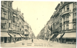 LEUVEN LOUVAIN Avenue Des Alliés Vers La Gare Animée Env. 1920 - Leuven