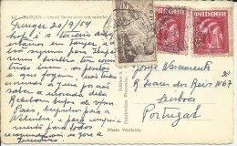 TANGER TP CON MAT HEXAGONAL CORREO AEREO SELLOS TANGER Y ESPAÑA LACIERVA 1954 - Spanish Morocco