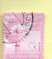 TIMBRES - STAMPS - CAPE VERDE / CAP VERT - 2004 - ENERGIE ÉOLIENNE - TIMBRE OBLITÉRÉ - Cape Verde