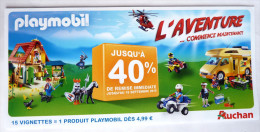PLAYMOBIL FLYERS PUBLICITAIRE DEPLIANT 5 VOLETS Pour AUCHAN - Playmobil