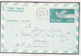 Japan Old Aerogramme - Circulated 1977 To Romania - Aérogrammes