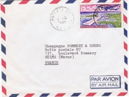 COL-L32 - POLYNESIE PA 5 Sur Lettre Pour Reims 1969 - Brieven En Documenten