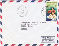 COL-L33 - POLYNESIE PA 7 Sur Lettre Pour Reims 1965 - Storia Postale