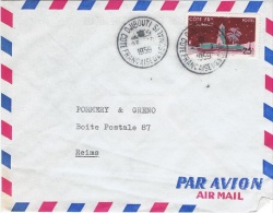 COL-L26 - COTE DES SOMALIS N° 282 Sur Lettre Par Poste Aérienne Pour Reims - Storia Postale