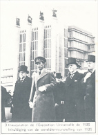 Histoire De La Belgique, Leopold III : Inauguration De L´Exposition Universelle De 1935, Légende Français-Flamand, Avion - Storia